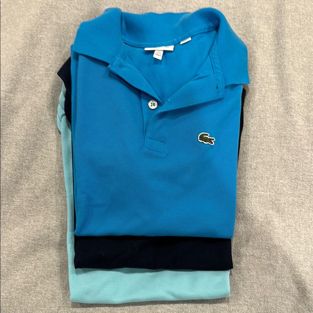 Lacoste Polo Shirts, Lot of three.